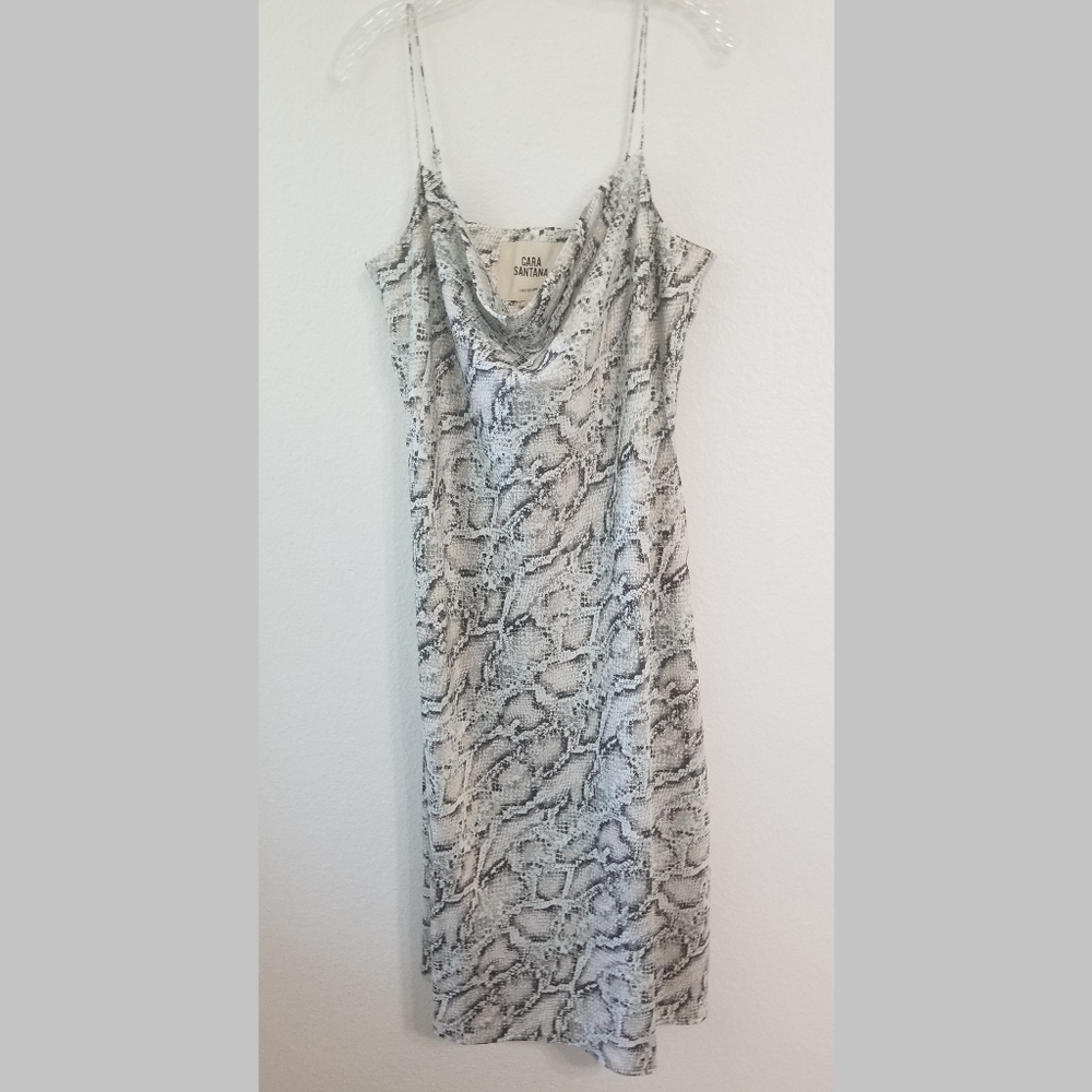 Cara Santana NWOT Python Slip Midi Dress Large